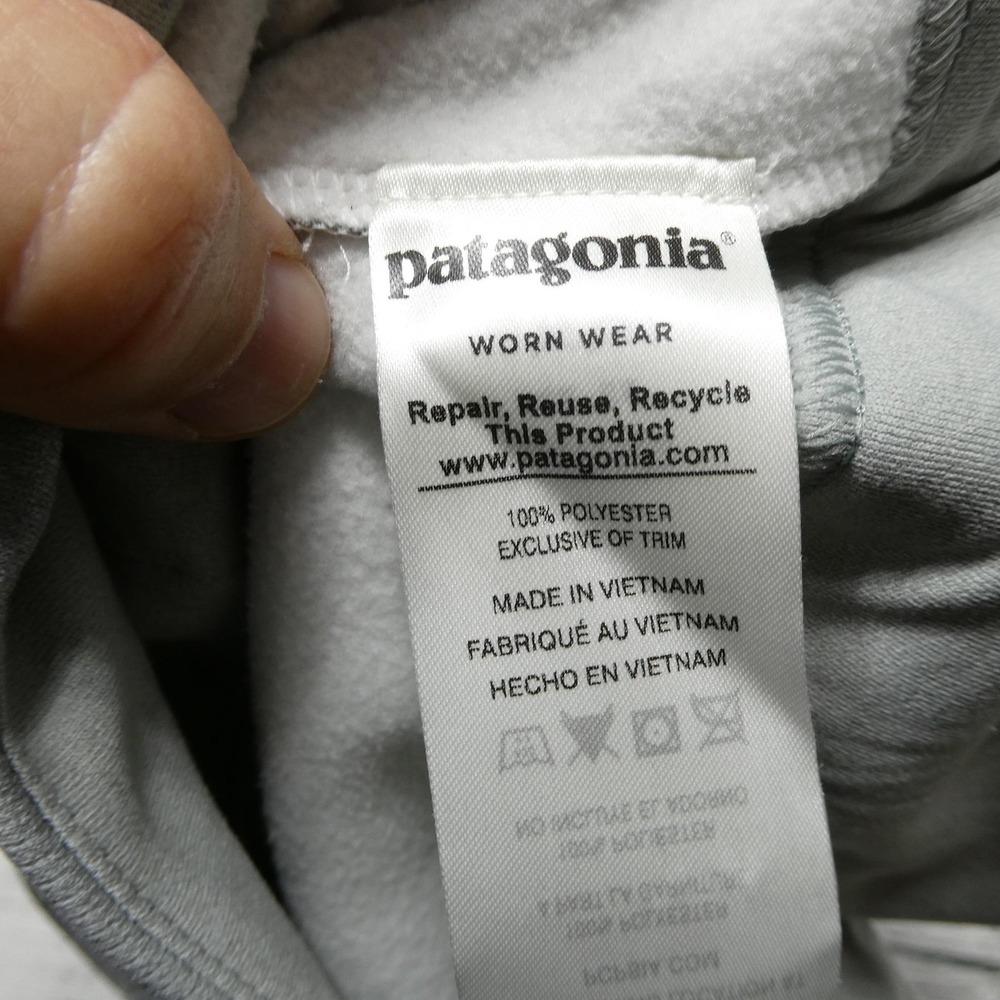 Patagonia Hoodie Womens Large Gray Hooded Full Zip Fleece QS Hockey Training - Picture 9 of 10